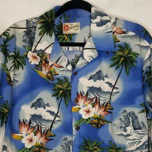 HILO HATTIE Mens Aloha Hawaiian Button Front Shirt